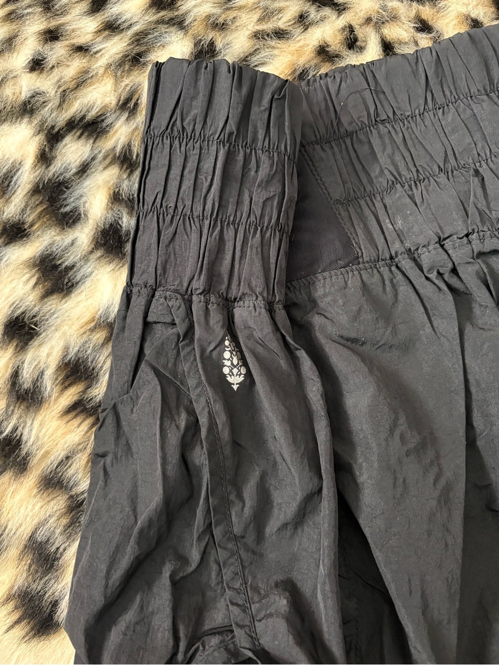 FP Movement by Free People Black High-Waist Smocked Shorts - Picture 4 of 5